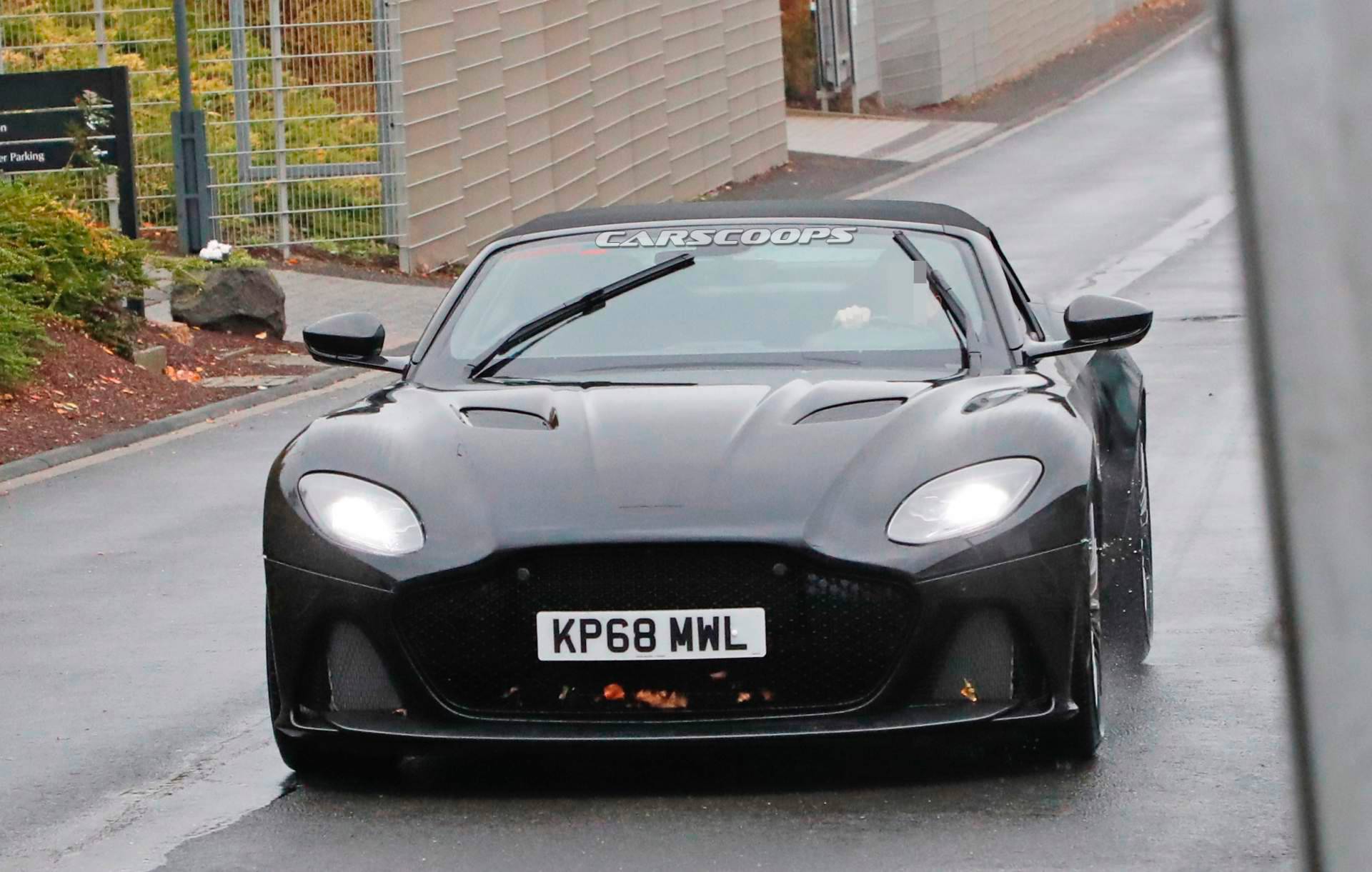 2019 Aston Martin DBS Superleggera Volante spy shots 17 Camo-Free Aston Martin DBS Superleggera Volante Reveals Its Soft Top