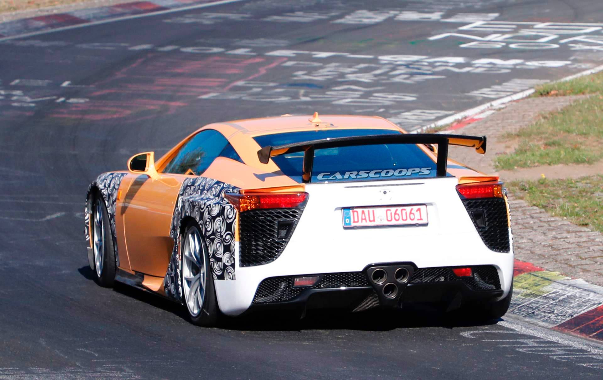 Lexus LF-A mule spy shots 25 What Is Lexus Testing These LFA Widebody Mules For?