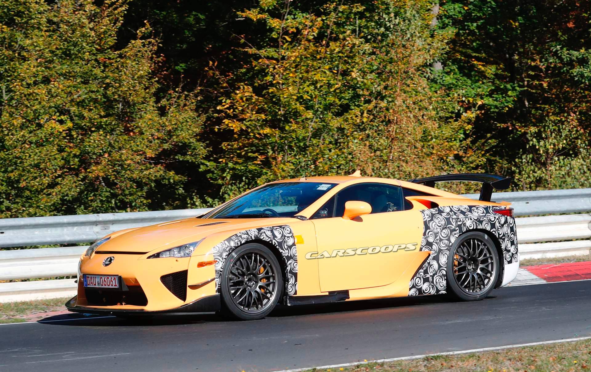 Lexus LF-A mule spy shots 4 What Is Lexus Testing These LFA Widebody Mules For?