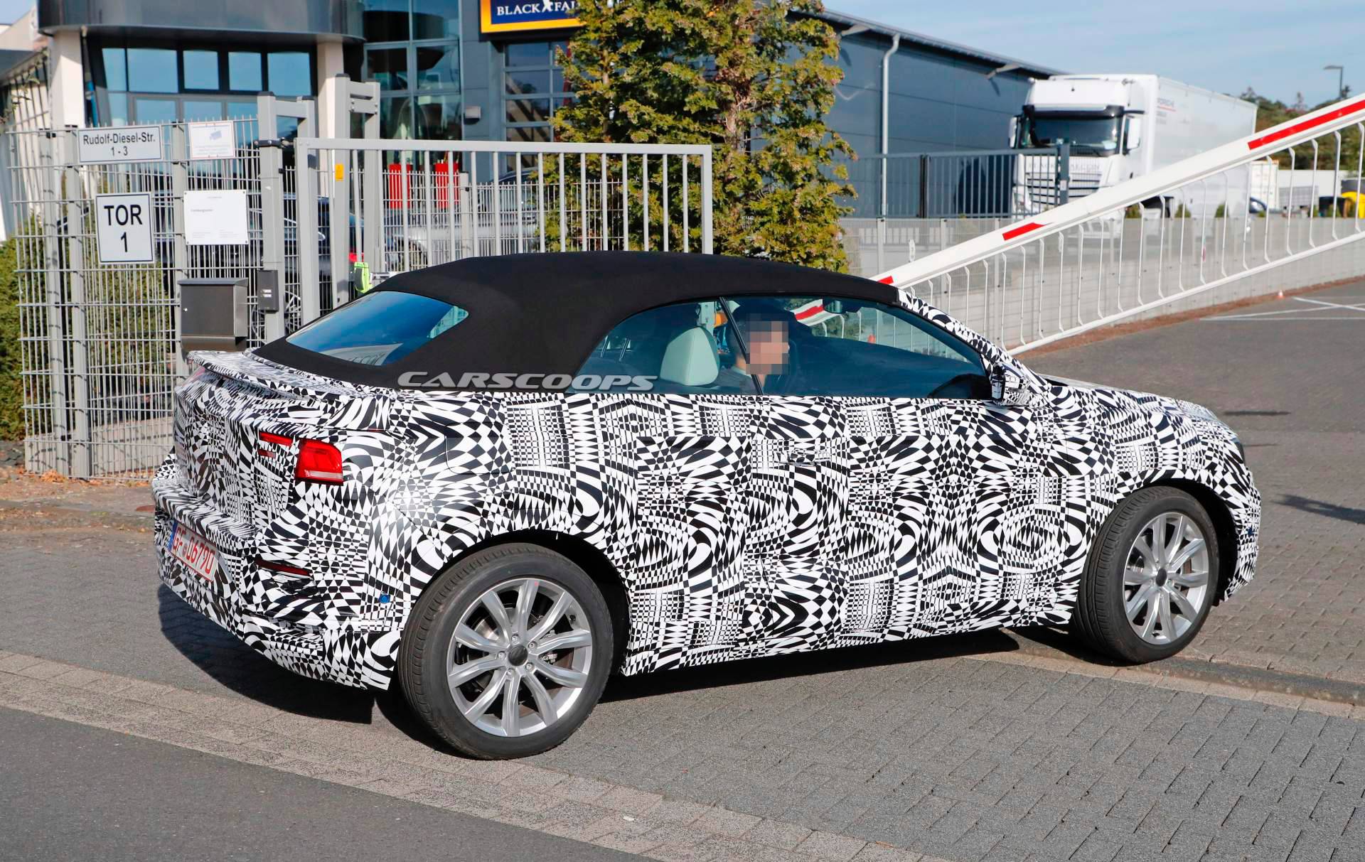 2020 VW T-Roc Cabriolet spy shots 21 2020 VW T-Roc Convertible SUV Reveals Its Soft Top For The First Time