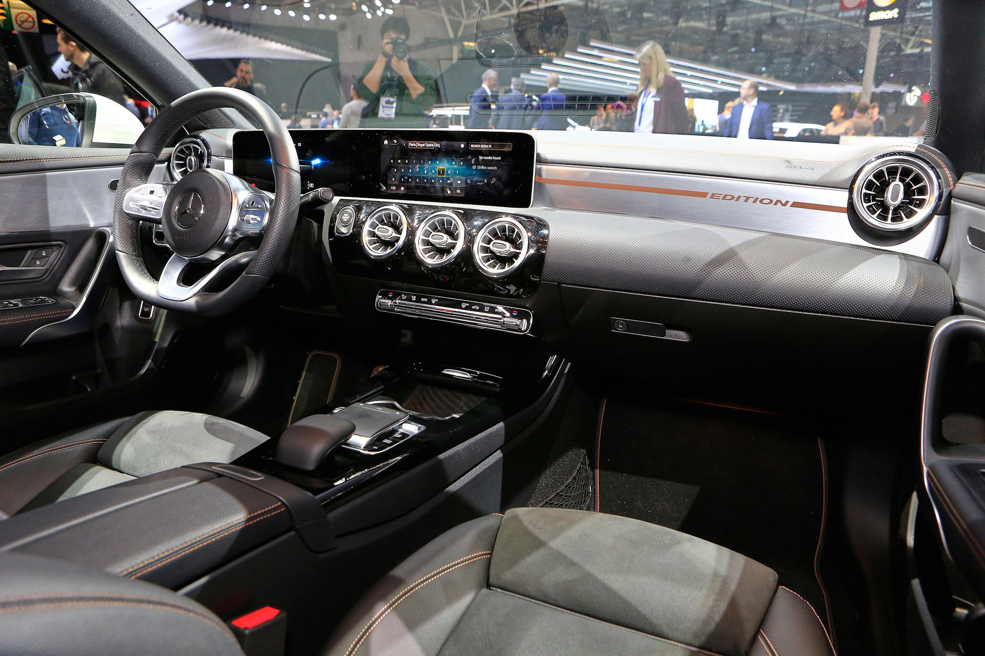 Auto Salon Paris / Mondial Paris Motor Show 2018, France, Paris, 02 2019 Mercedes A-Class Sedan Fits A Whole Lot Of Style Into Its Compact Shape