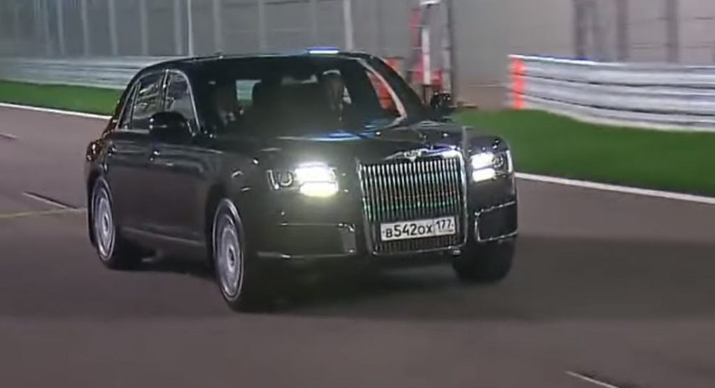 Putin Tests Russia’s Aurus Senat Limo On F1 Track Because He Does What He Wants