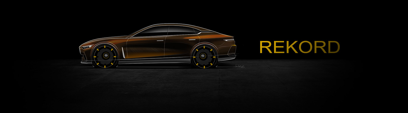 new opel rekord rendering 5 Opel Rekord Imagined As A 21st Century Flagship