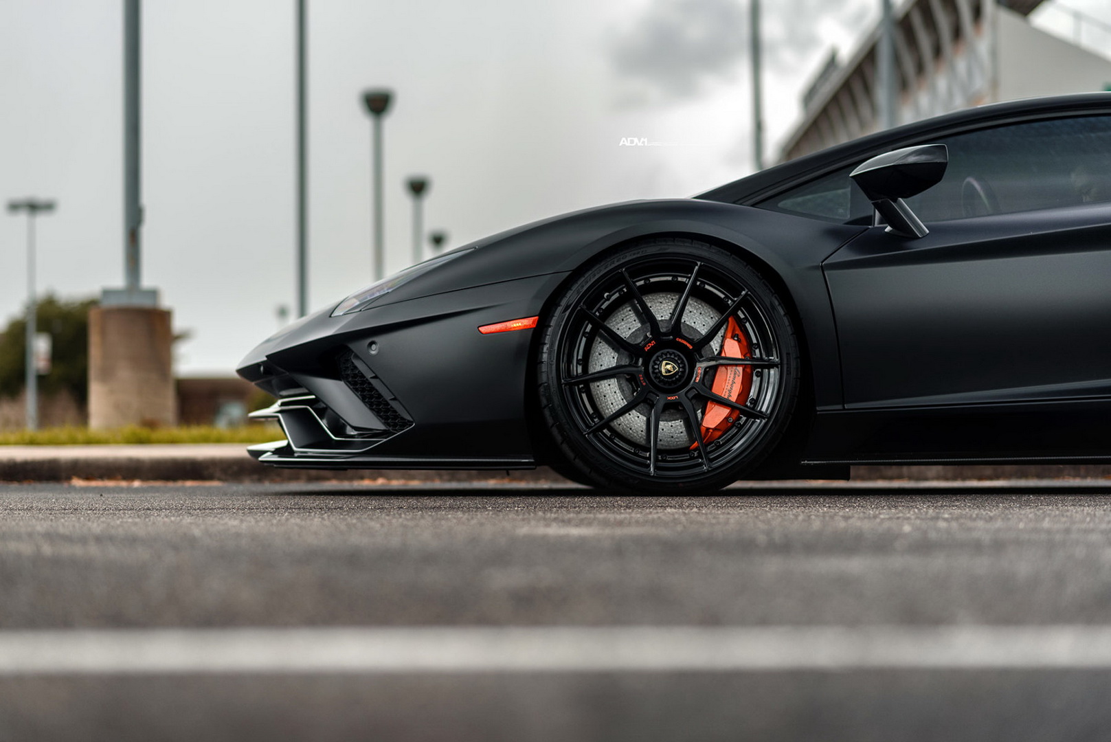 lamborghini aventador adv1 wheels 17 Stealthy Looking Lambo Aventador Tries Custom Wheels For Size