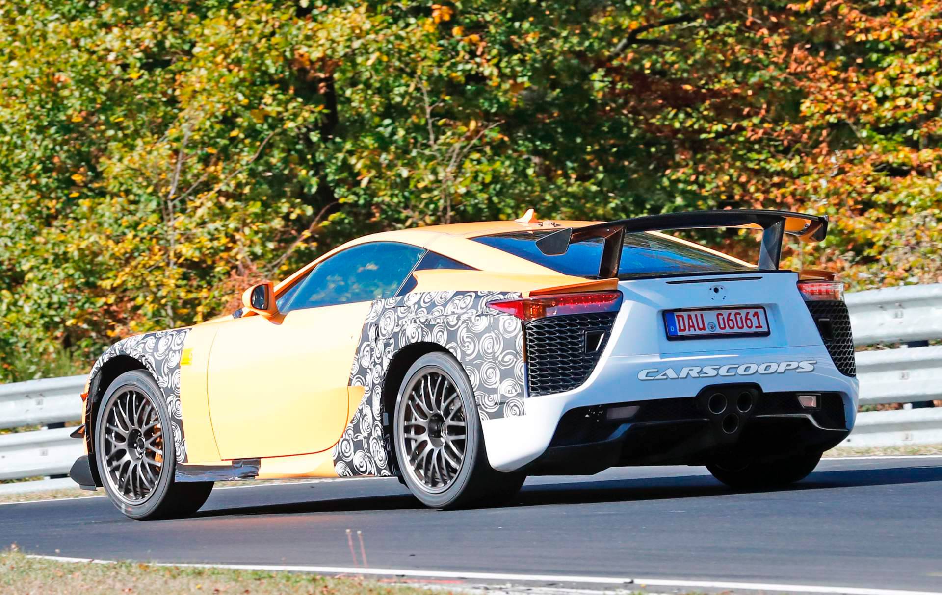 Lexus LF-A mule spy shots 12 What Is Lexus Testing These LFA Widebody Mules For?