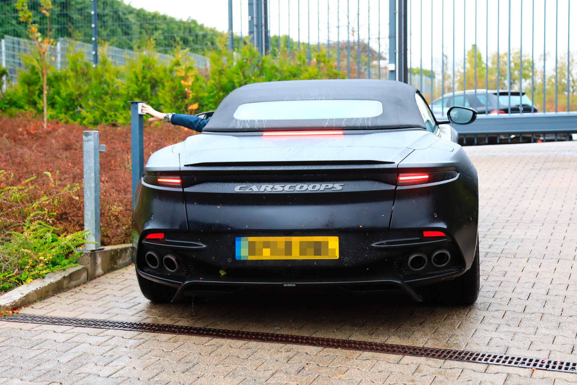 2019 Aston Martin DBS Superleggera Volante spy shots 15 Camo-Free Aston Martin DBS Superleggera Volante Reveals Its Soft Top