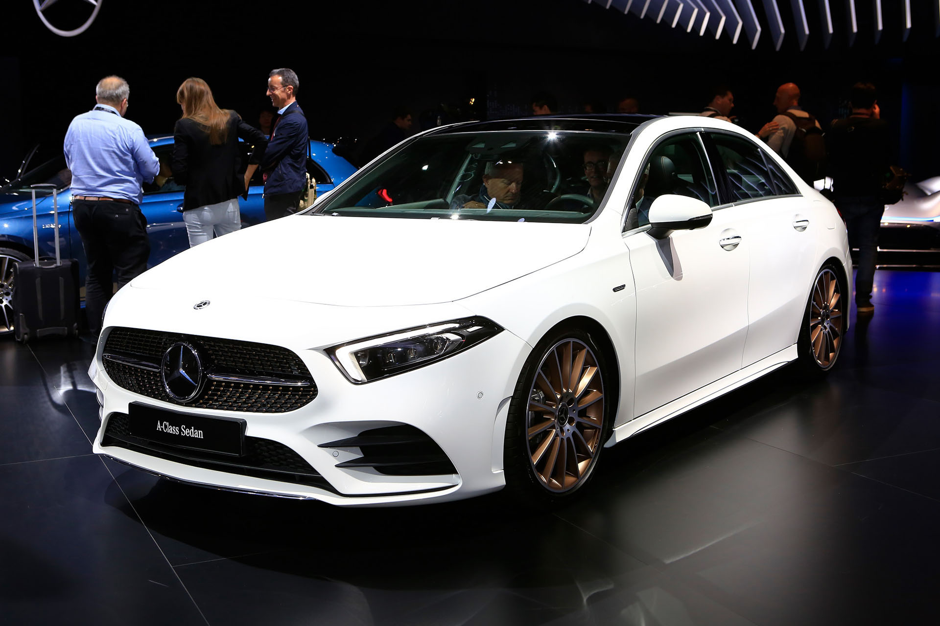 Auto Salon Paris / Mondial Paris Motor Show 2018, France, Paris, 02 2019 Mercedes A-Class Sedan Fits A Whole Lot Of Style Into Its Compact Shape