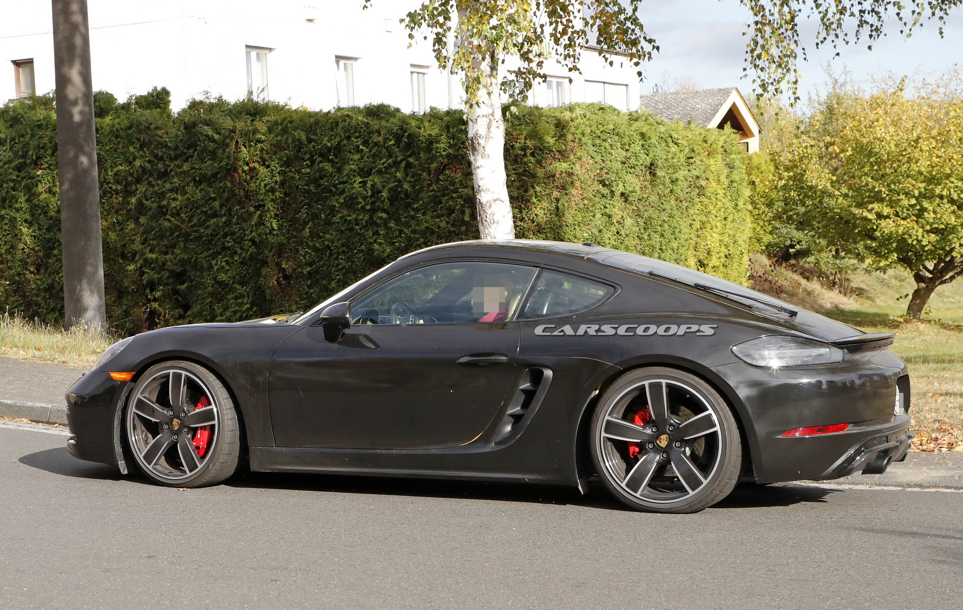 2019 porsche cayman t spy shots 6 2019 Porsche 718 Cayman T Prototype Caught On Its Way To The Track