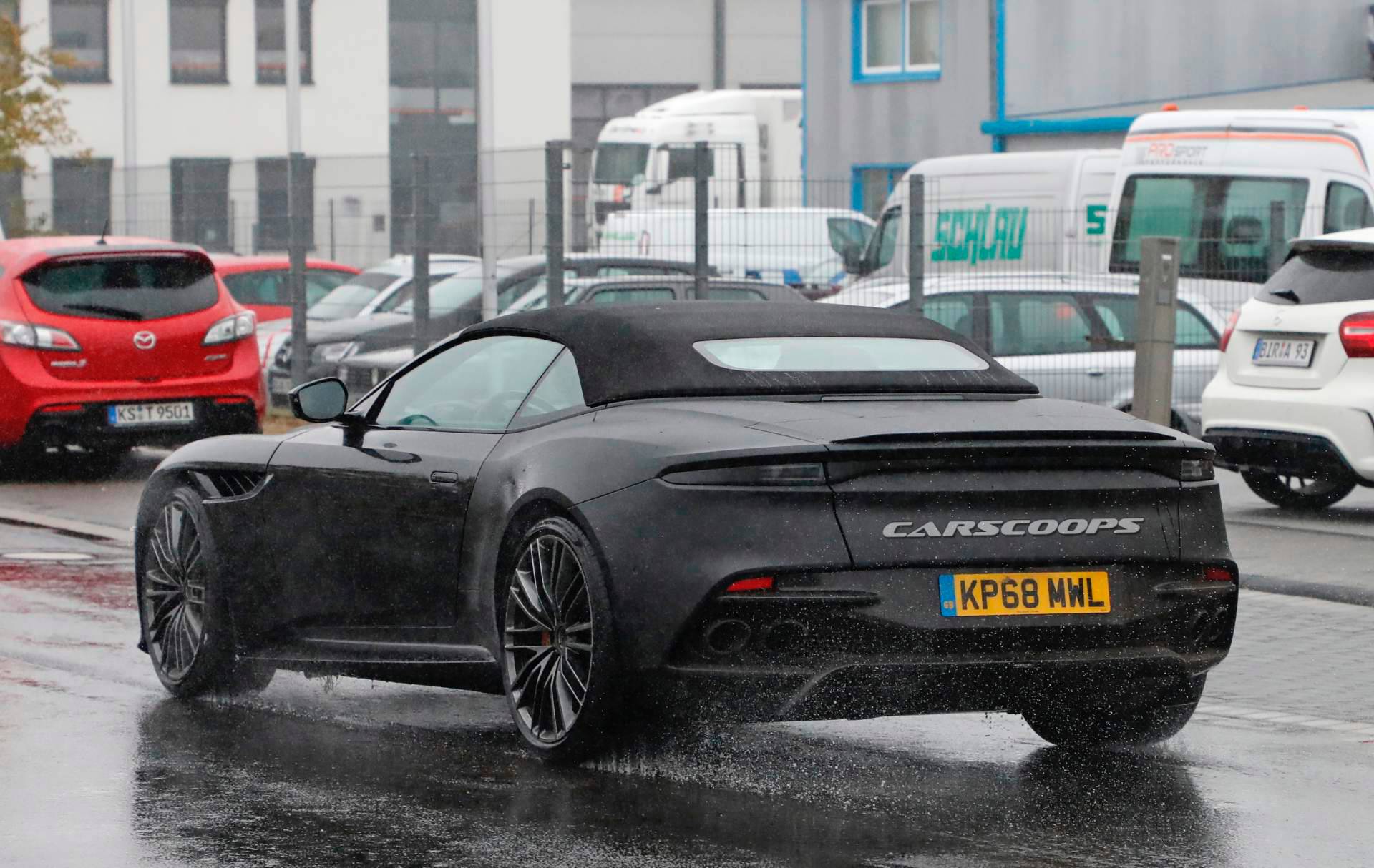 2019 Aston Martin DBS Superleggera Volante spy shots 37 Camo-Free Aston Martin DBS Superleggera Volante Reveals Its Soft Top