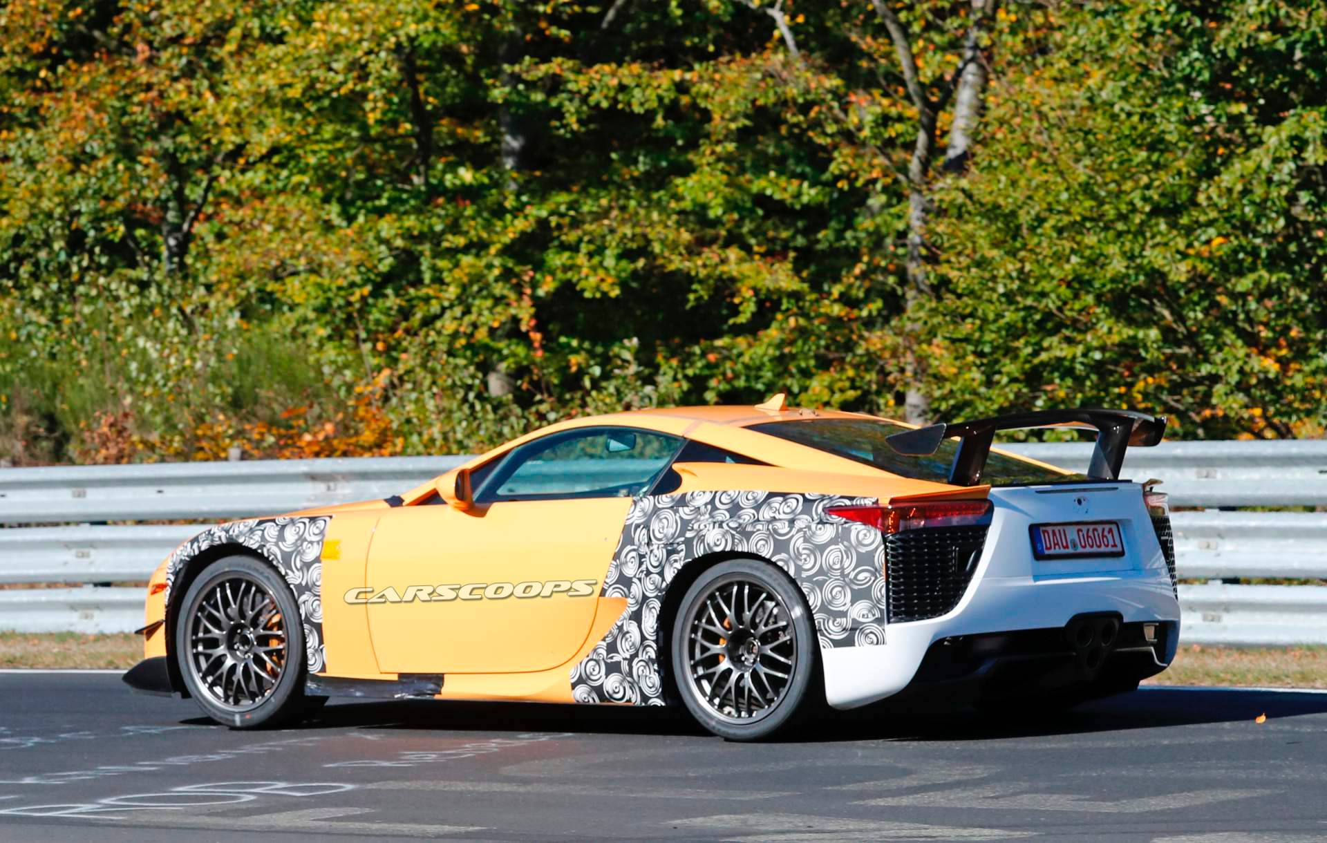 Lexus LF-A mule spy shots 10 What Is Lexus Testing These LFA Widebody Mules For?