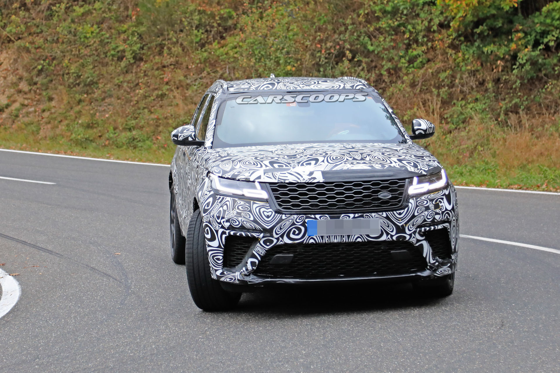 Range-Rover-Velar-SVR-Scoop-02 Land Rover’s Upcoming 550HP Velar SVR Shows More Skin In Latest Spy Shots