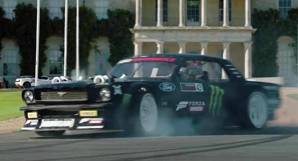 Watch Ken Block Disturb The Peace At Goodwood In His Hoonicorn Mustang