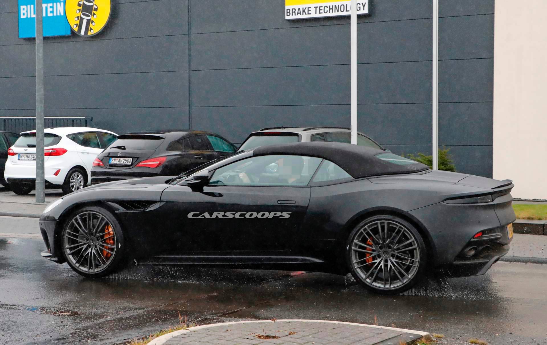 2019 Aston Martin DBS Superleggera Volante spy shots 35 Camo-Free Aston Martin DBS Superleggera Volante Reveals Its Soft Top