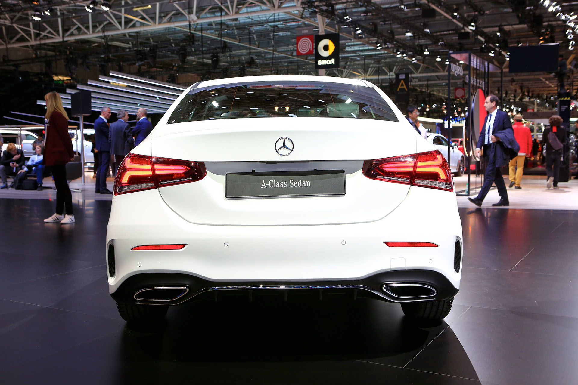 Auto Salon Paris / Mondial Paris Motor Show 2018, France, Paris, 02 2019 Mercedes A-Class Sedan Fits A Whole Lot Of Style Into Its Compact Shape