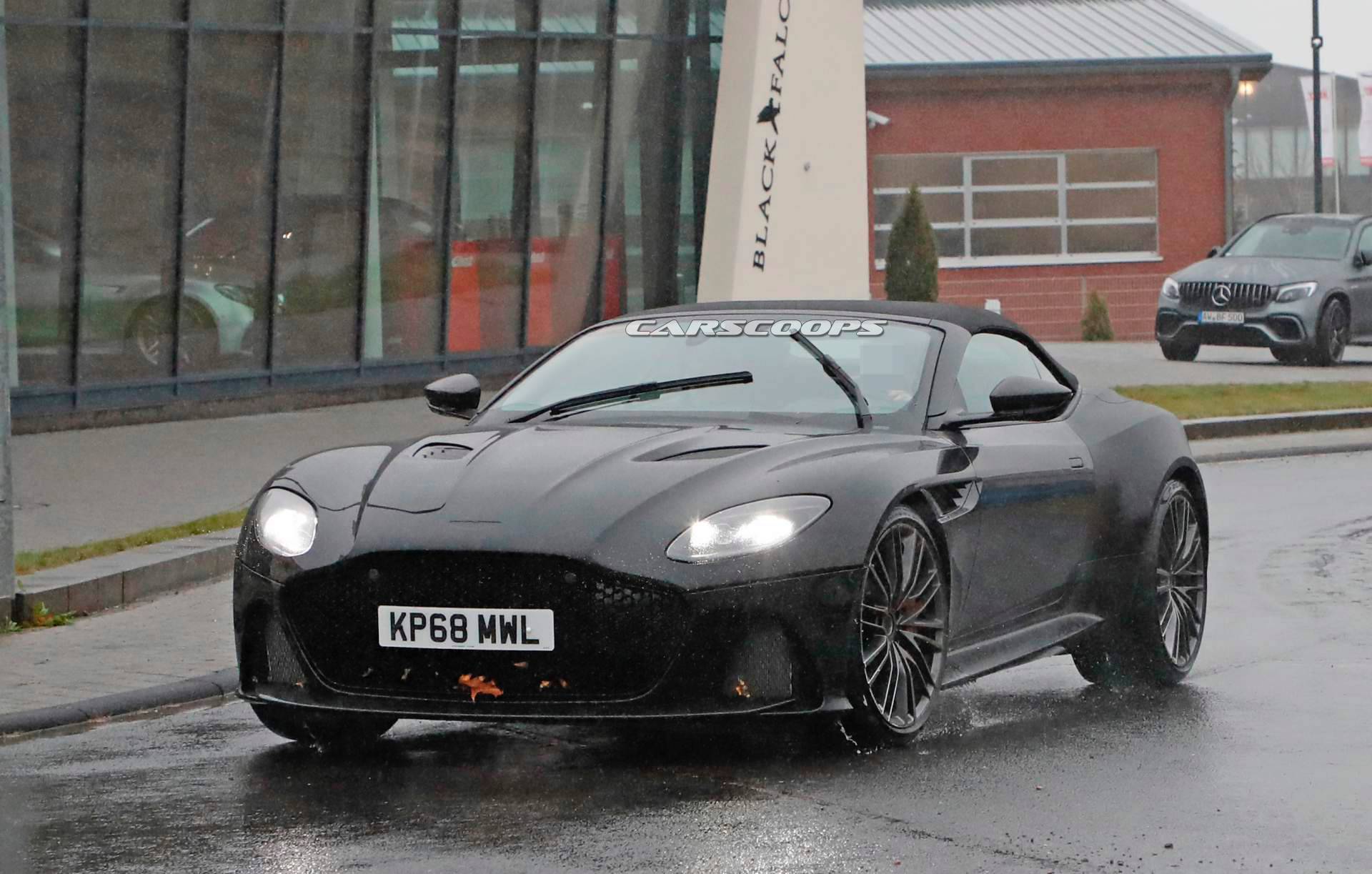 2019 Aston Martin DBS Superleggera Volante spy shots 31 Camo-Free Aston Martin DBS Superleggera Volante Reveals Its Soft Top
