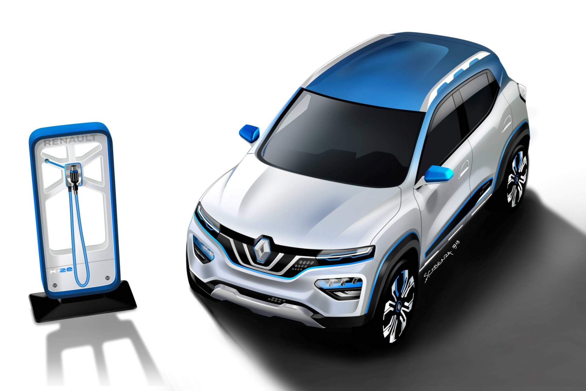 2018 - Showcar K-ZE Renault Wants To Bring EVs To The Masses With K-ZE Small Crossover