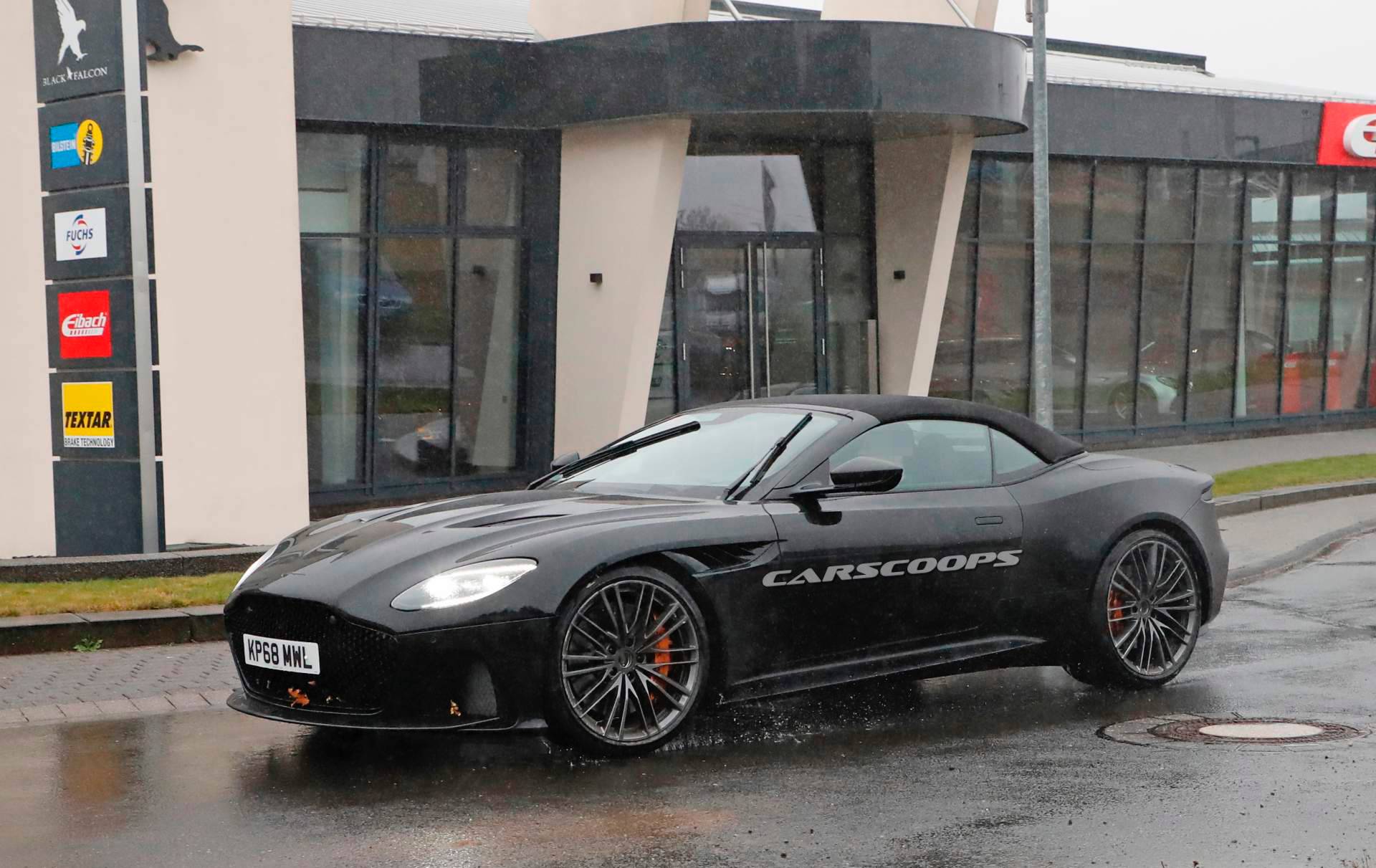 2019 Aston Martin DBS Superleggera Volante spy shots 33 Camo-Free Aston Martin DBS Superleggera Volante Reveals Its Soft Top