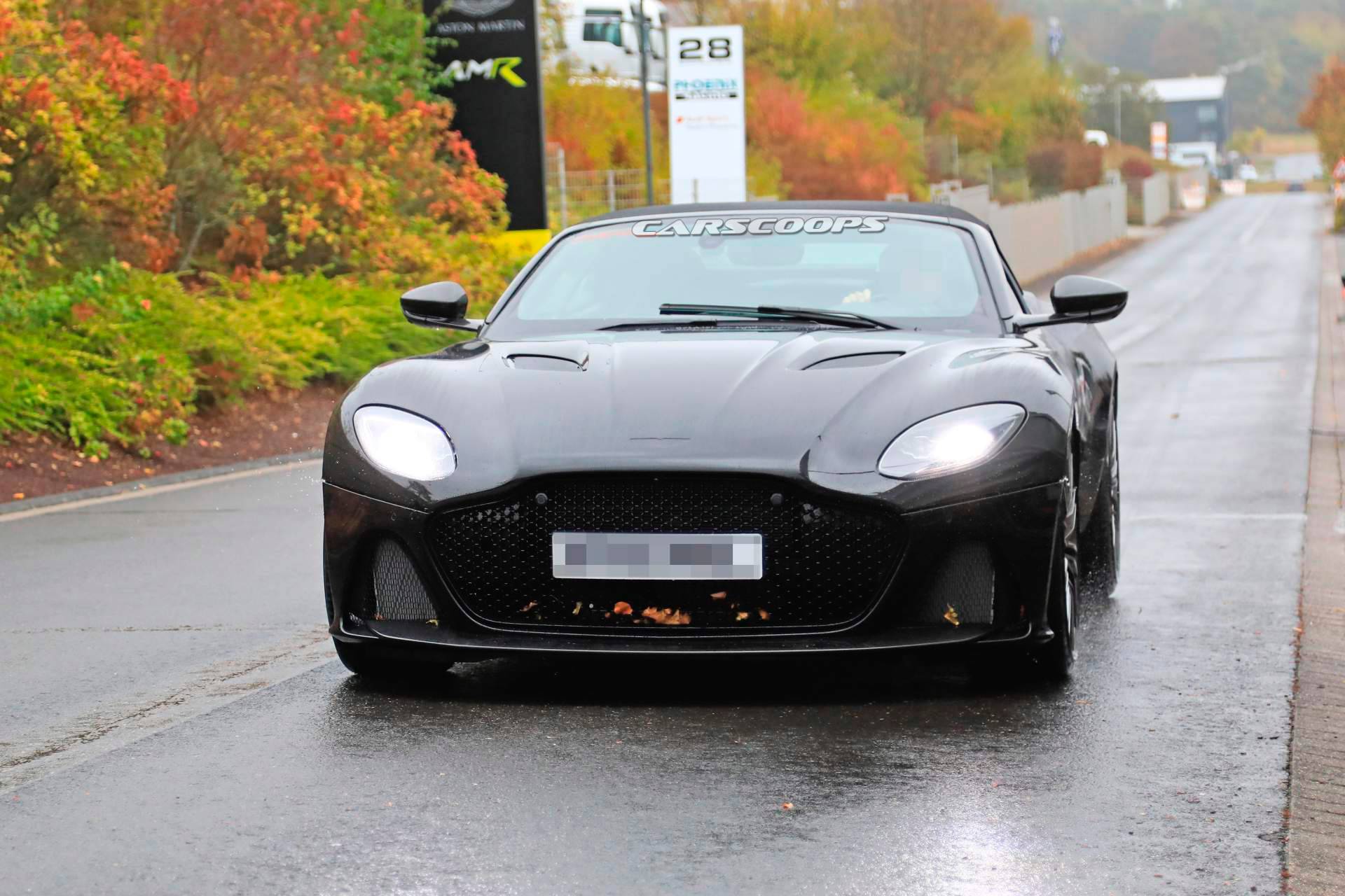 2019 Aston Martin DBS Superleggera Volante spy shots 9 Camo-Free Aston Martin DBS Superleggera Volante Reveals Its Soft Top