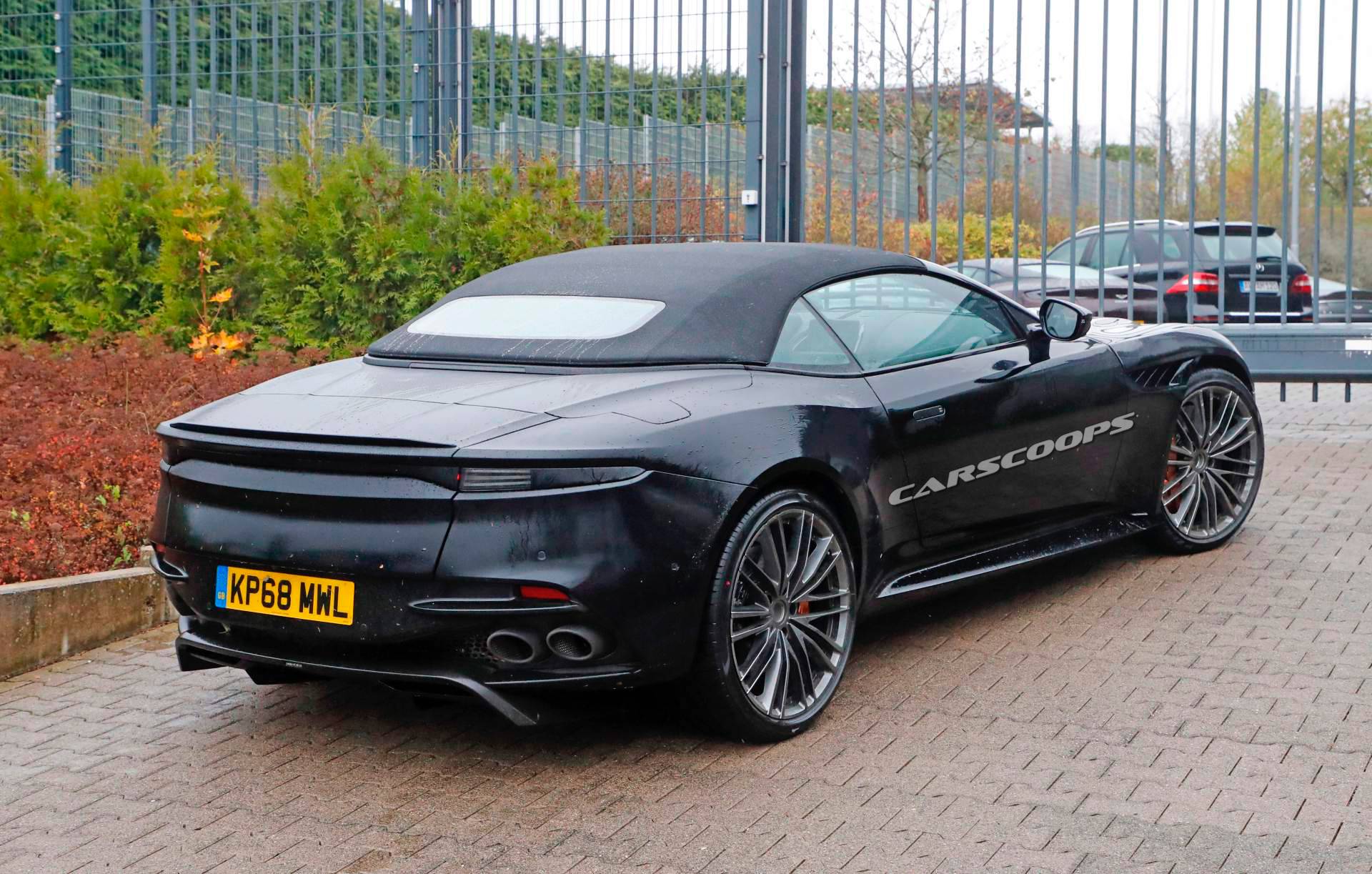2019 Aston Martin DBS Superleggera Volante spy shots 27 Camo-Free Aston Martin DBS Superleggera Volante Reveals Its Soft Top