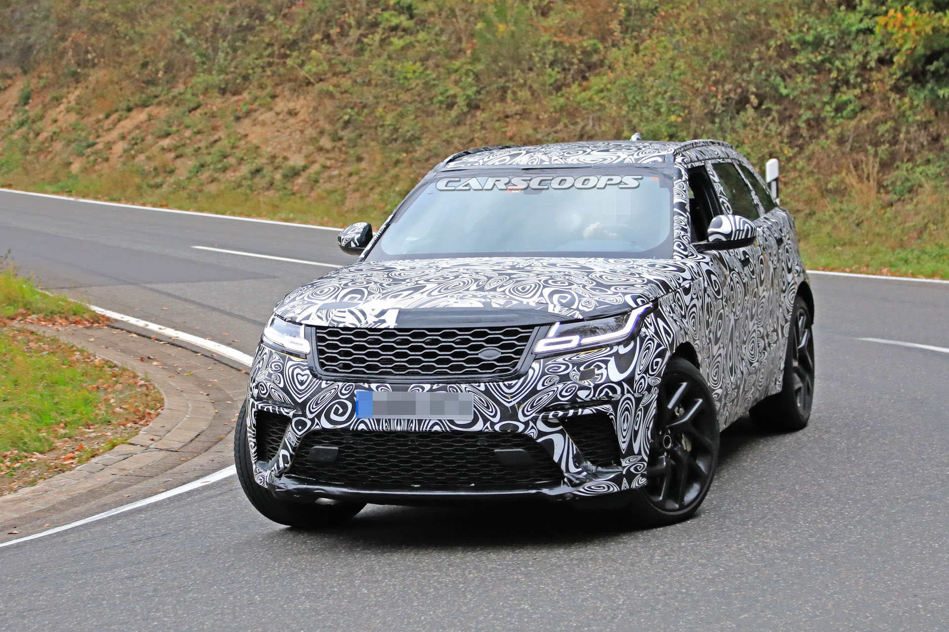 Range-Rover-Velar-SVR-Scoop-03 Land Rover’s Upcoming 550HP Velar SVR Shows More Skin In Latest Spy Shots