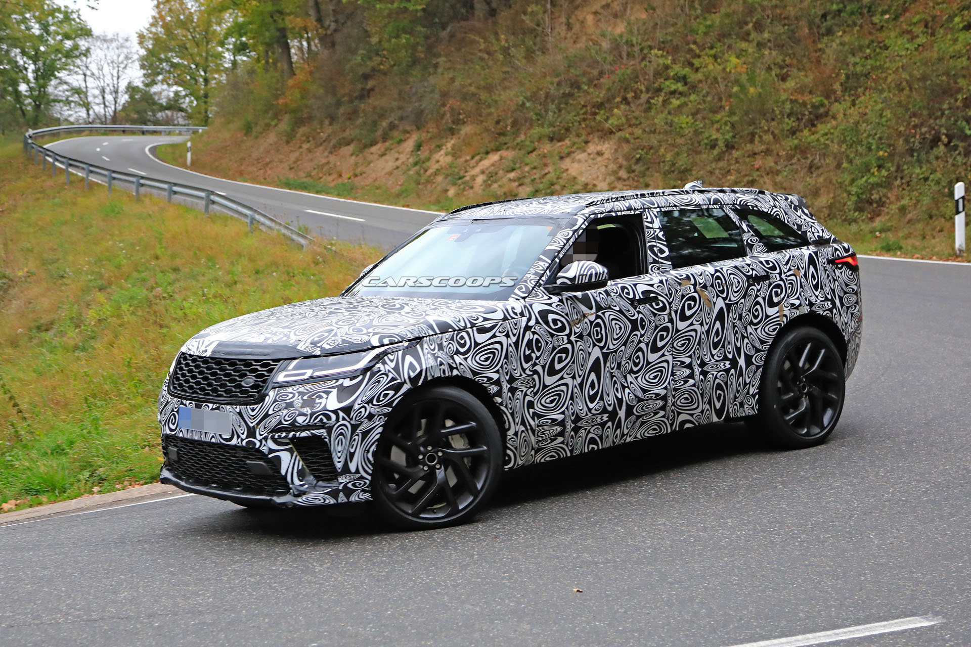 Range-Rover-Velar-SVR-Scoop-05 Land Rover’s Upcoming 550HP Velar SVR Shows More Skin In Latest Spy Shots