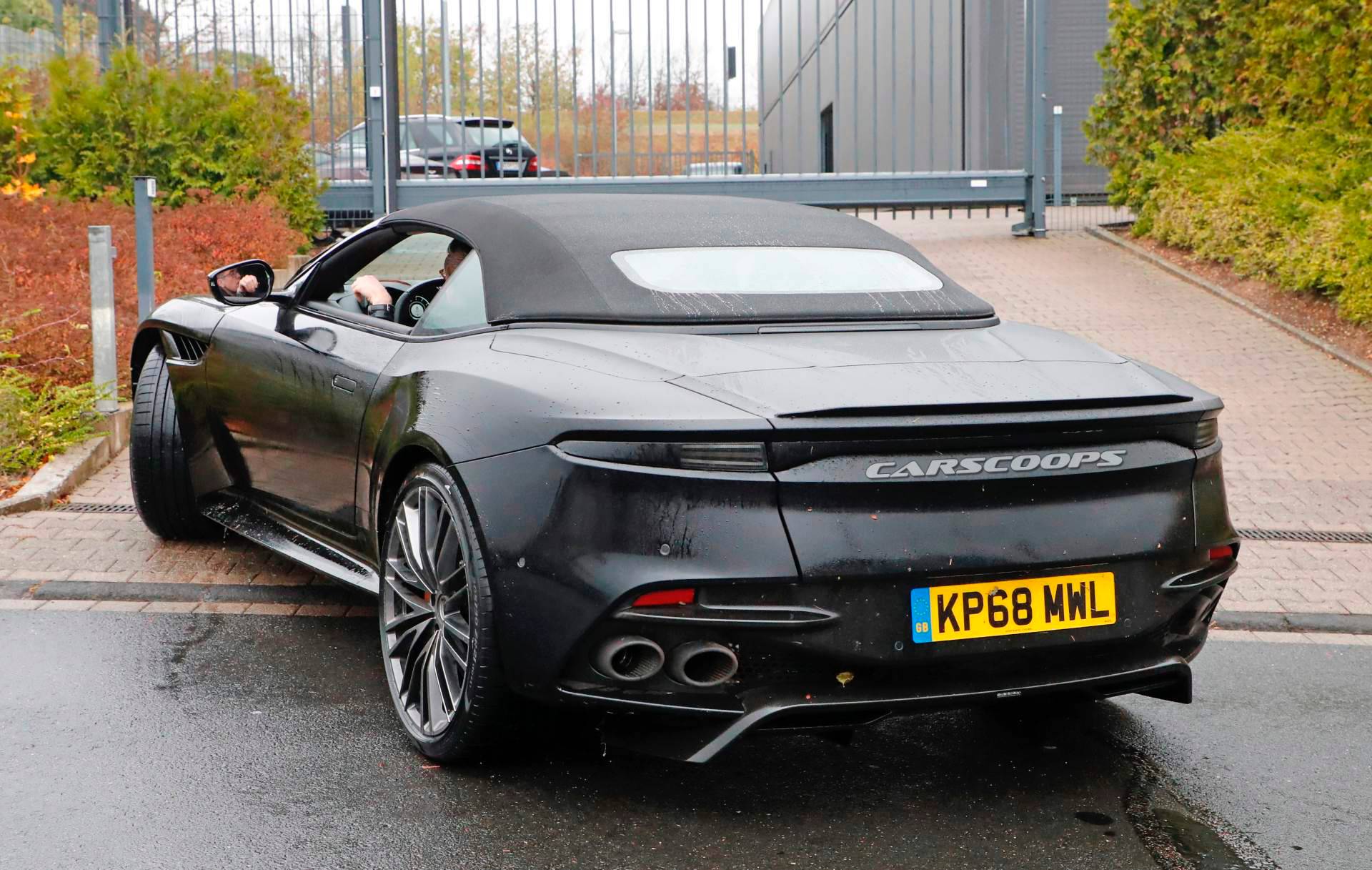 2019 Aston Martin DBS Superleggera Volante spy shots 22 Camo-Free Aston Martin DBS Superleggera Volante Reveals Its Soft Top