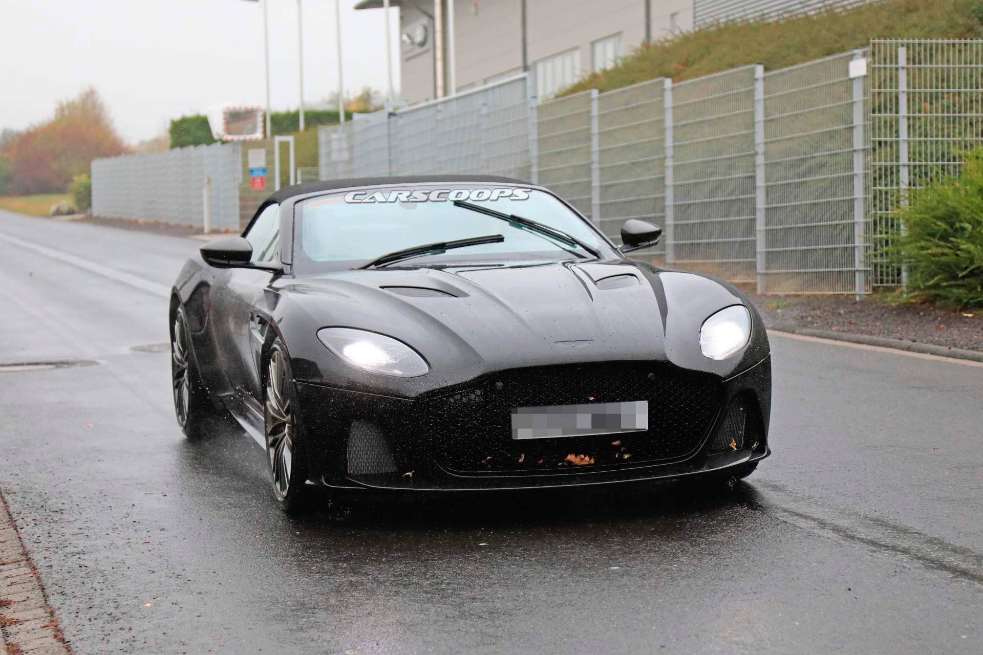 2019 Aston Martin DBS Superleggera Volante spy shots 6 Camo-Free Aston Martin DBS Superleggera Volante Reveals Its Soft Top