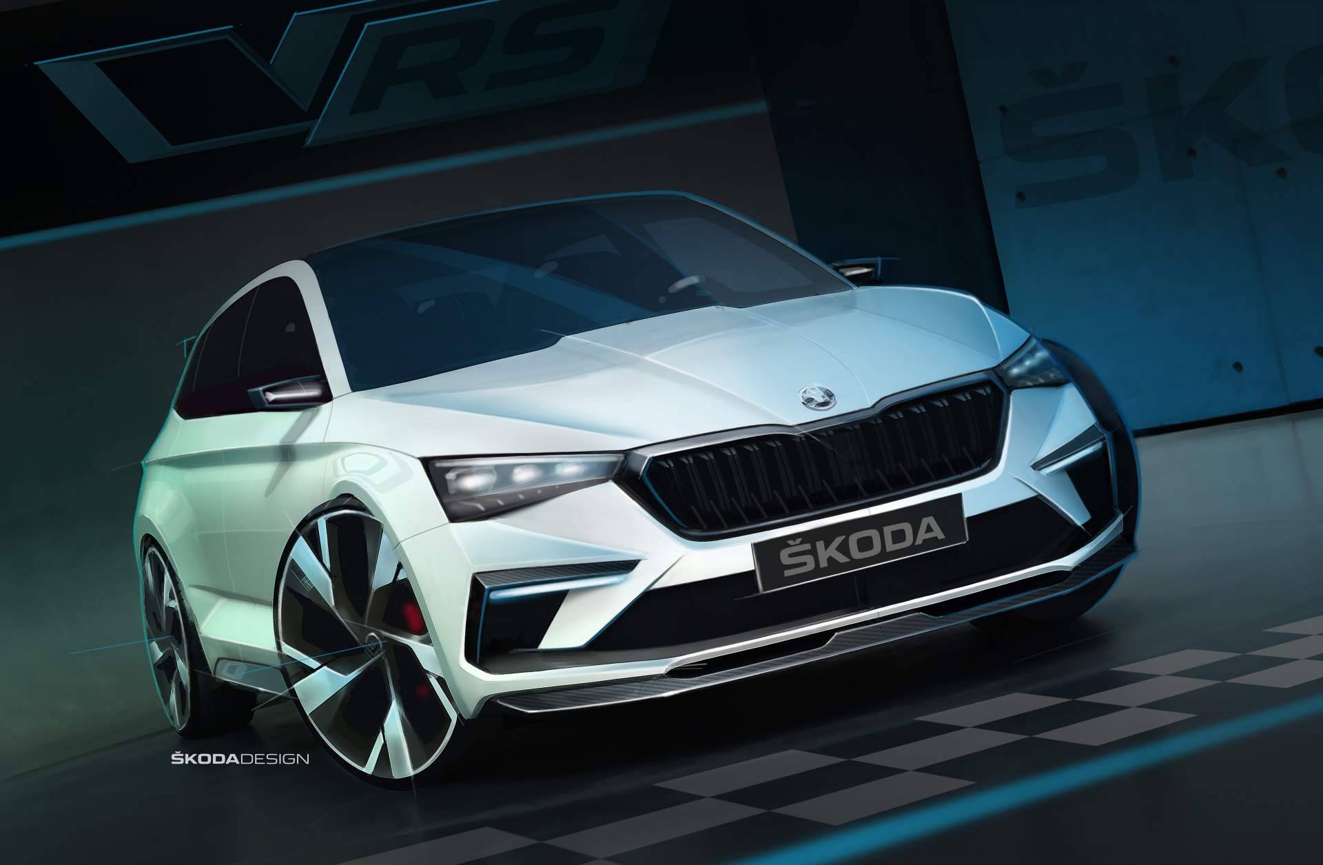 Skoda-Vision-RS-Concept-6 245PS Skoda Vision RS Electrified Hot Hatch Concept Revealed In The Metal