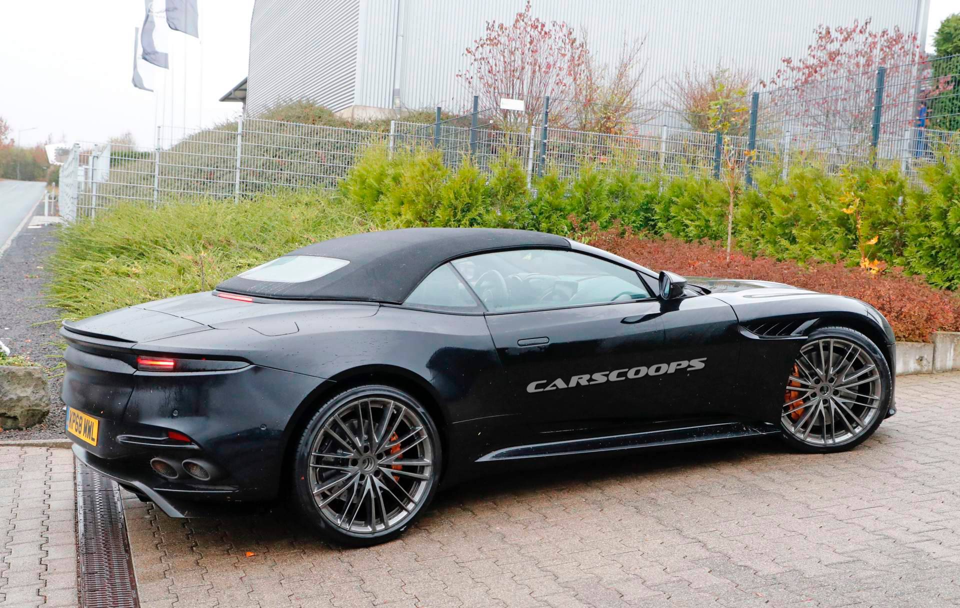 2019 Aston Martin DBS Superleggera Volante spy shots 26 Camo-Free Aston Martin DBS Superleggera Volante Reveals Its Soft Top