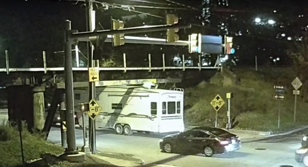  Low Bridge Claims Camper’s A/C Unit, Driver Doesn’t Seem To Care