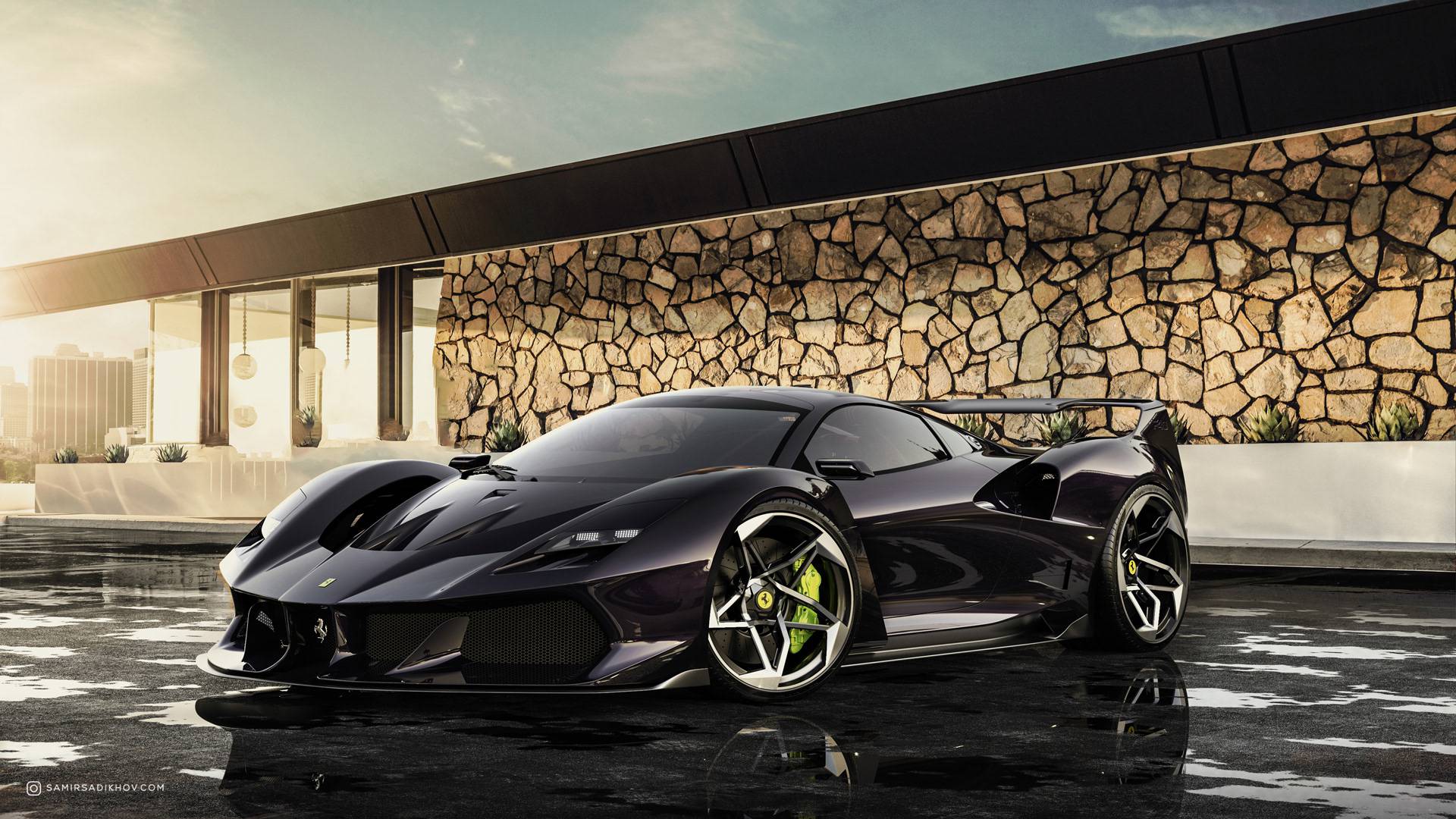 Ferrari F40 Tribute by Samir Sadikhov 4 Legendary Ferrari F40 Reimagined Using Brand’s Current Styling Cues