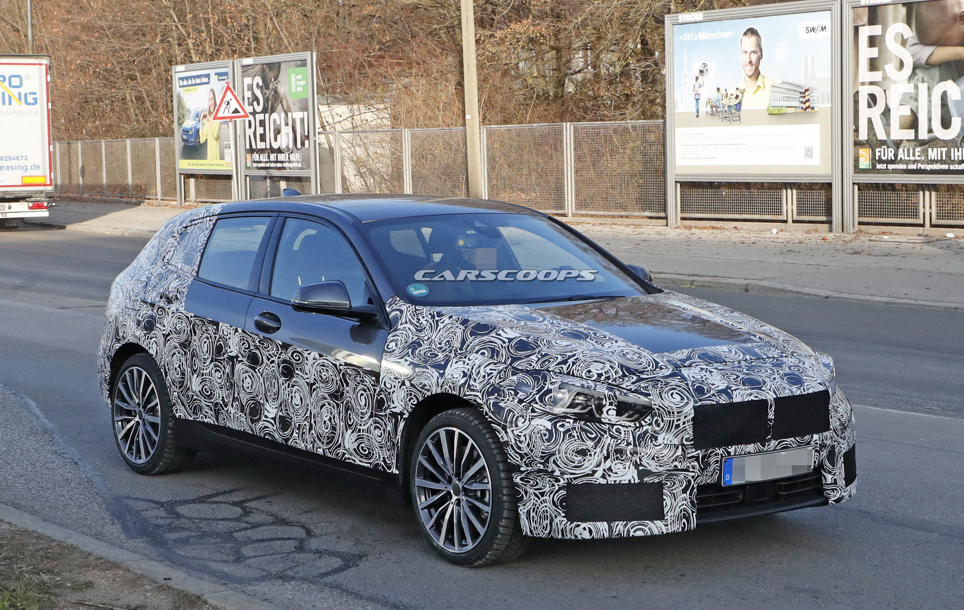 2019 bmw 1series prototype less camo 3 2019 BMW 1-Series: New Front-Wheel Drive Hatch Shows More Flesh