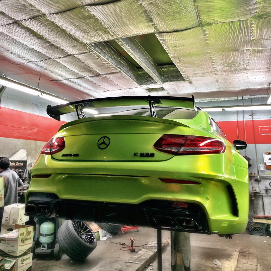 mercedes amg c63 s coupe tuning lime green prior design 6 Lime Green Mercedes-AMG C63 S Coupe Is One Flamboyant Ride
