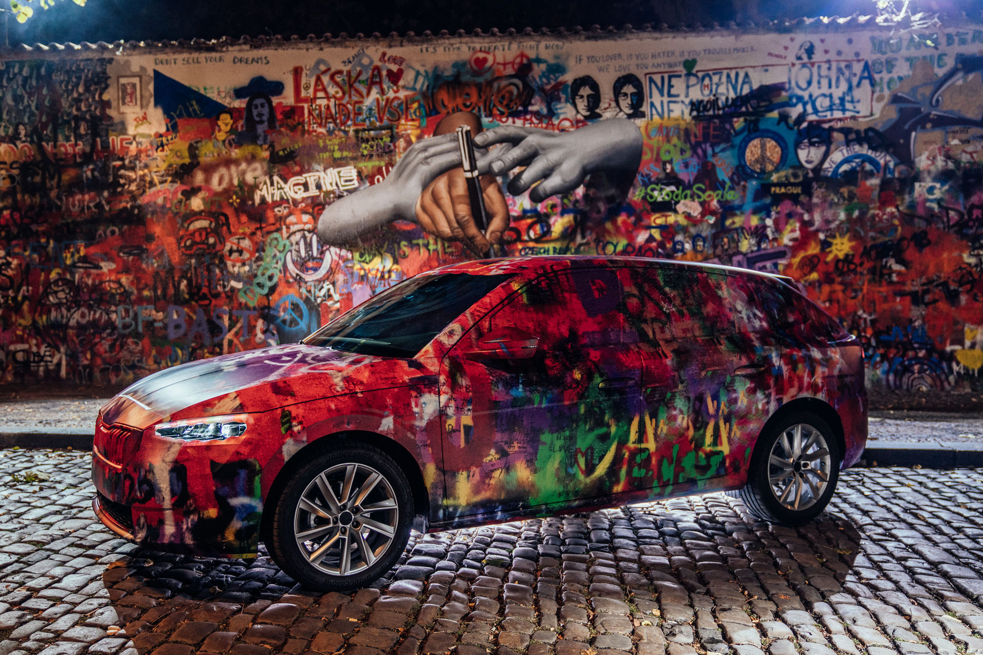 skoda-scala-lennon-prague-wall copy Watch 2019 Skoda Scala’s World Debut Live From Tel Aviv Right Here