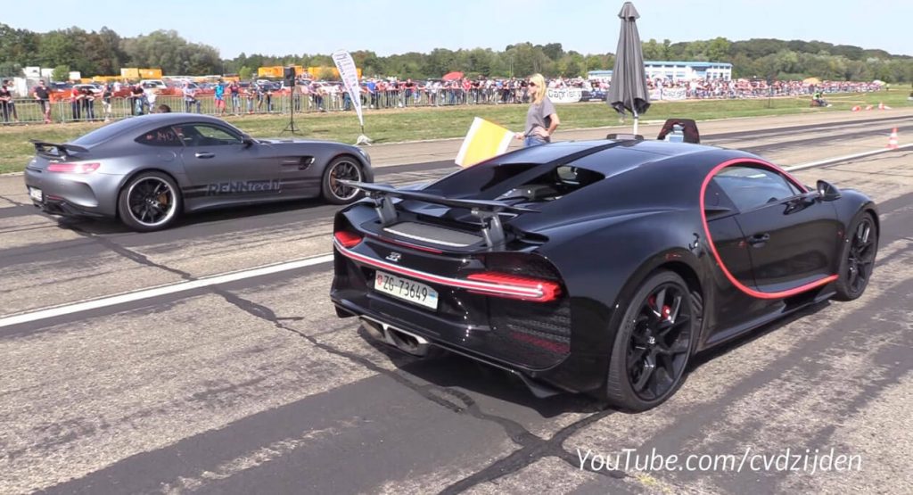 Chiron Vs. 760HP Mercedes-AMG GT R Race Shows How Fast The Bugatti Is