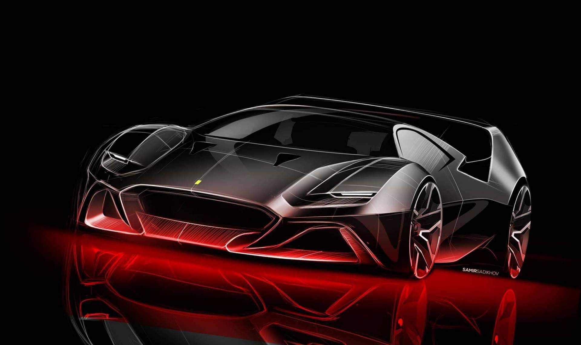 Ferrari F40 Tribute by Samir Sadikhov 33 Legendary Ferrari F40 Reimagined Using Brand’s Current Styling Cues