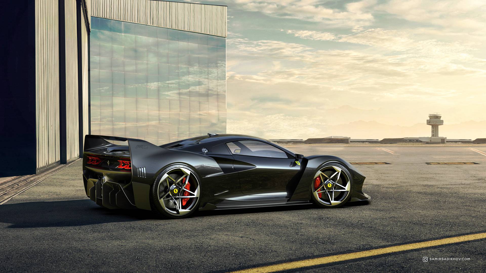 Ferrari F40 Tribute by Samir Sadikhov 8 Legendary Ferrari F40 Reimagined Using Brand’s Current Styling Cues