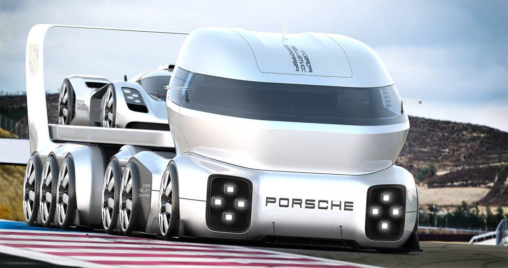  Porsche GT Vision Truck Would Haul Le Mans Racers And Then Race, Too