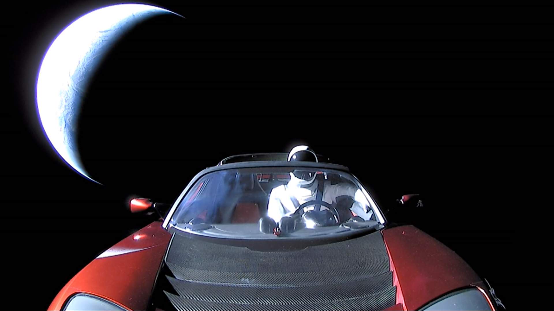 Tesla Roadster and Starman in space 3 Elon Musk’s Tesla Roadster And Starman Now Cruising Past Mars