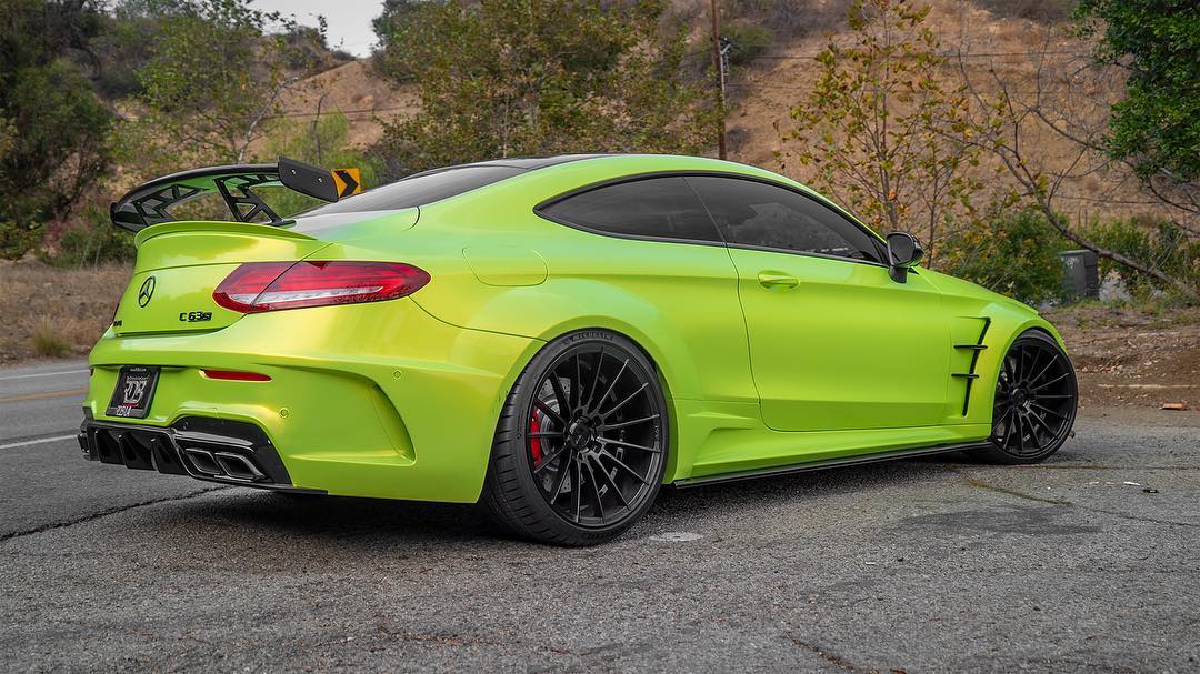 Lime Green Mercedes Amg C63 S Coupe Is One Flamboyant Ride Carscoops