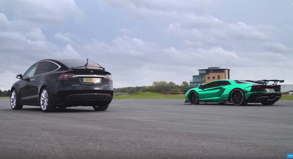 Can The Tesla Model X Keep Up With A Lamborghini Aventador?