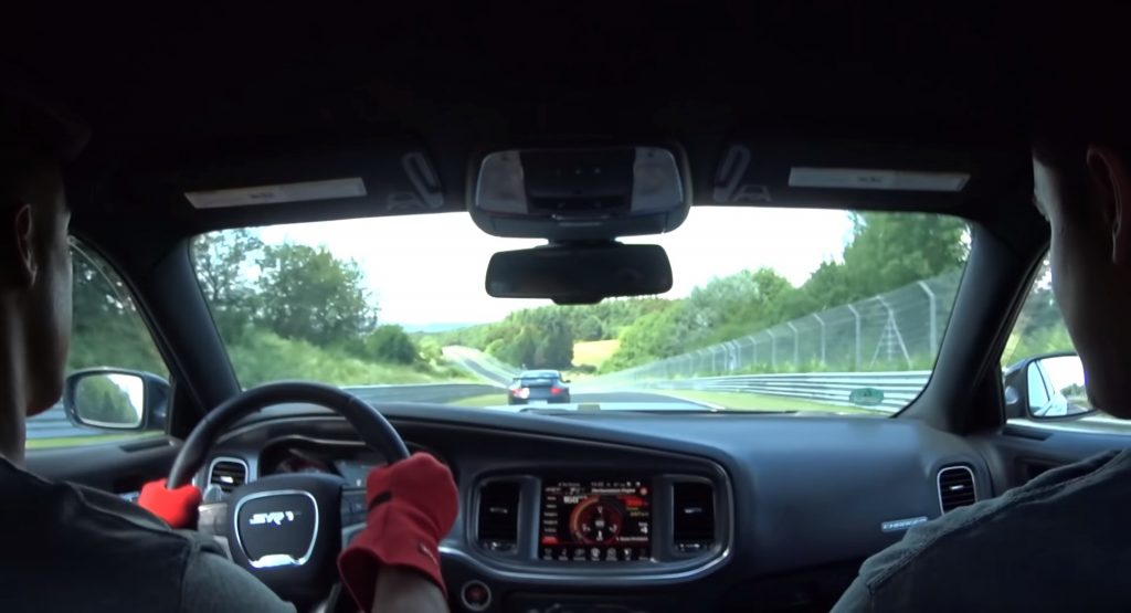  Watch A Dodge Charger Hellcat Go After A Porsche 911 On The Nurburgring