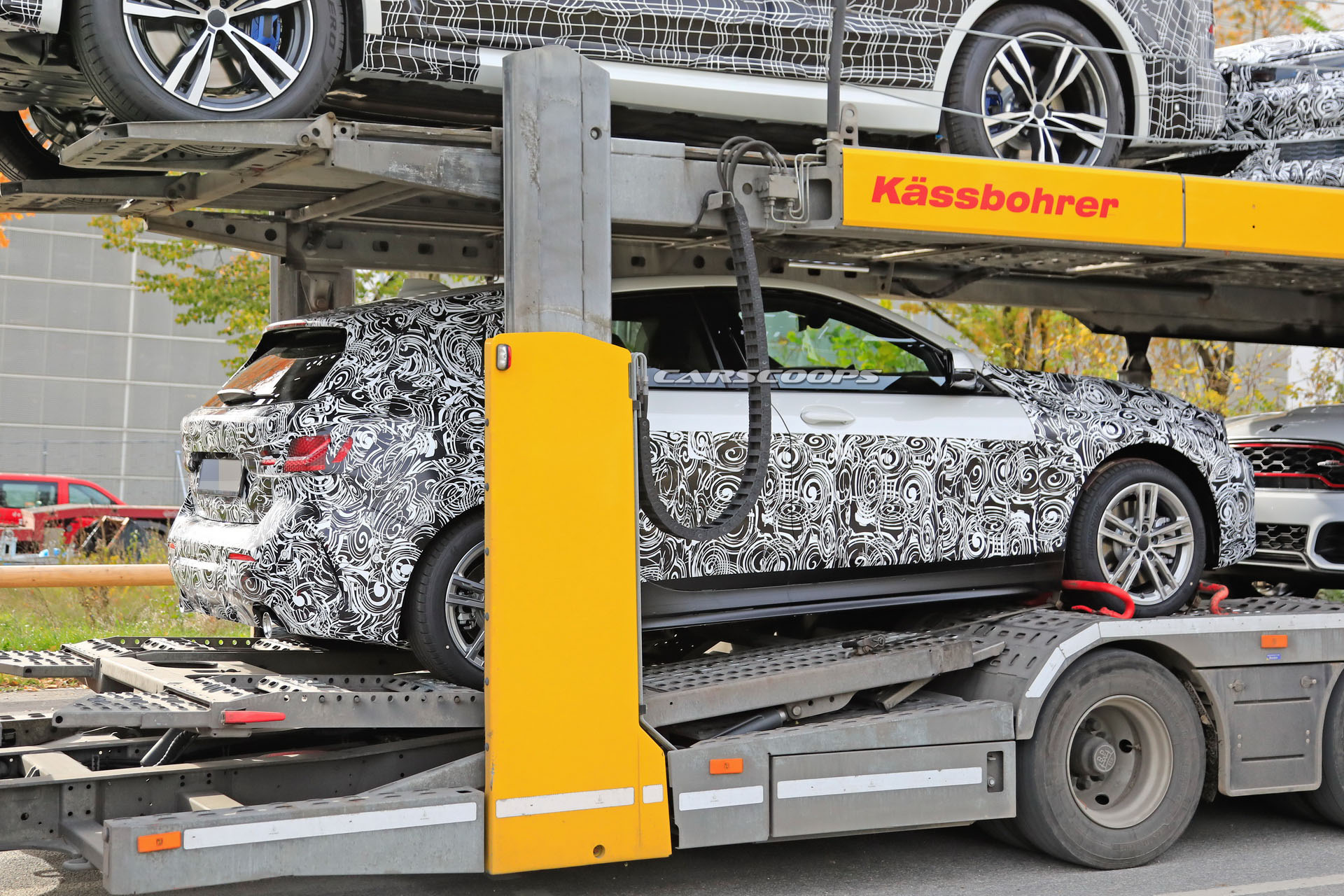 2020-BMW-1-Series-Scoop-03 2019 BMW 1-Series Spotted With Less Camo On A Car Carrier
