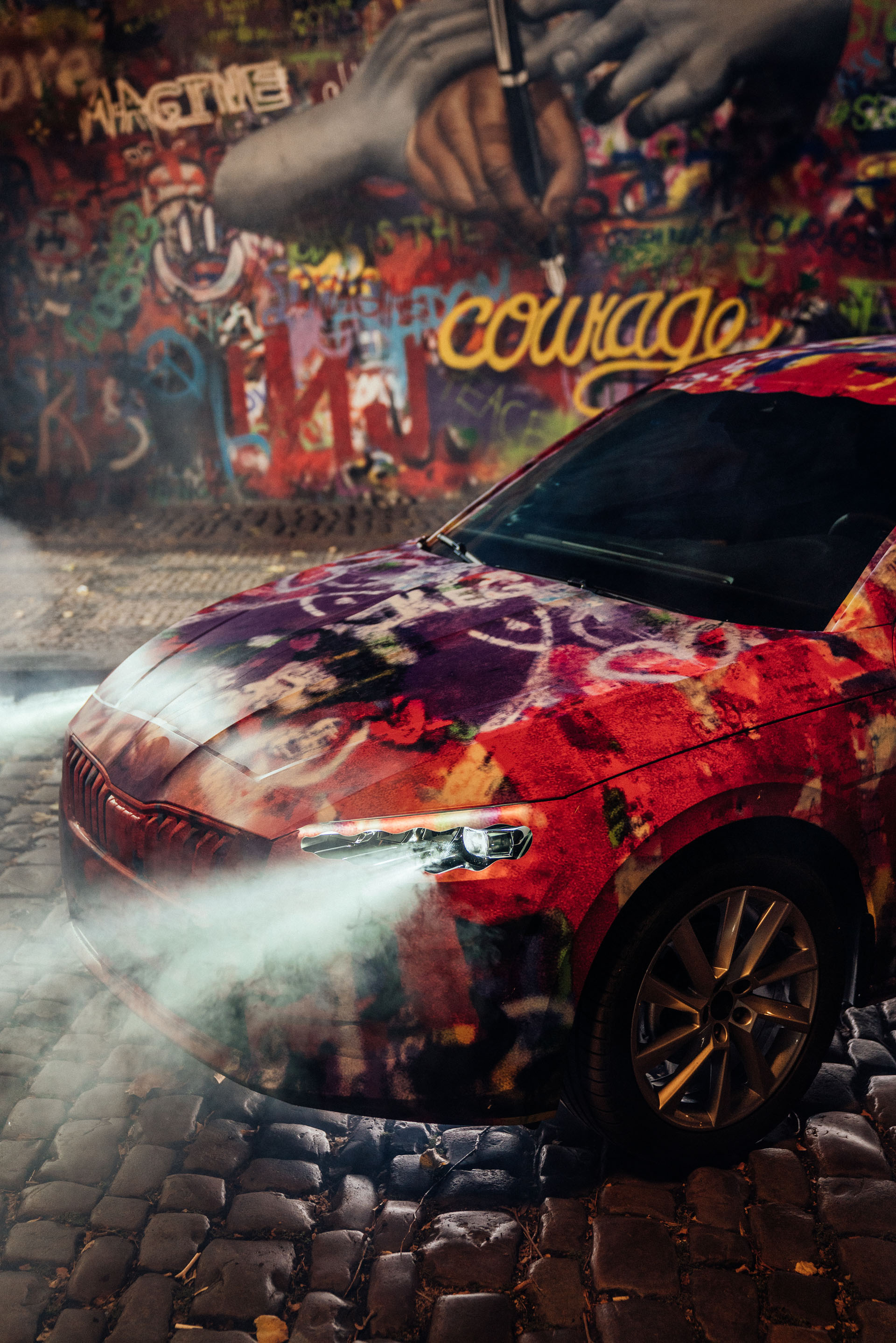 skoda-scala-view-lennon-wall-graffiti copy Watch 2019 Skoda Scala’s World Debut Live From Tel Aviv Right Here