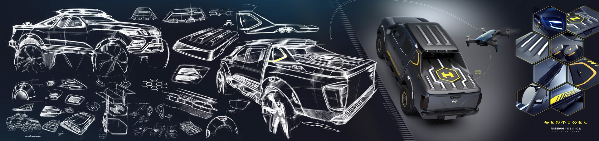 Nissan Frontier Sentinel concept-1 Nissan’s Frontier Sentinel Concept Is A Rugged Rescue Truck With A Drone Landing Pad