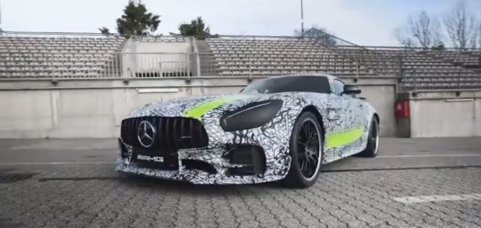 Mercedes-AMG GT R Pro teaser-1 Mercedes-AMG GT R Pro Hits The Track And Shows Off Its Aerodynamic Styling Changes