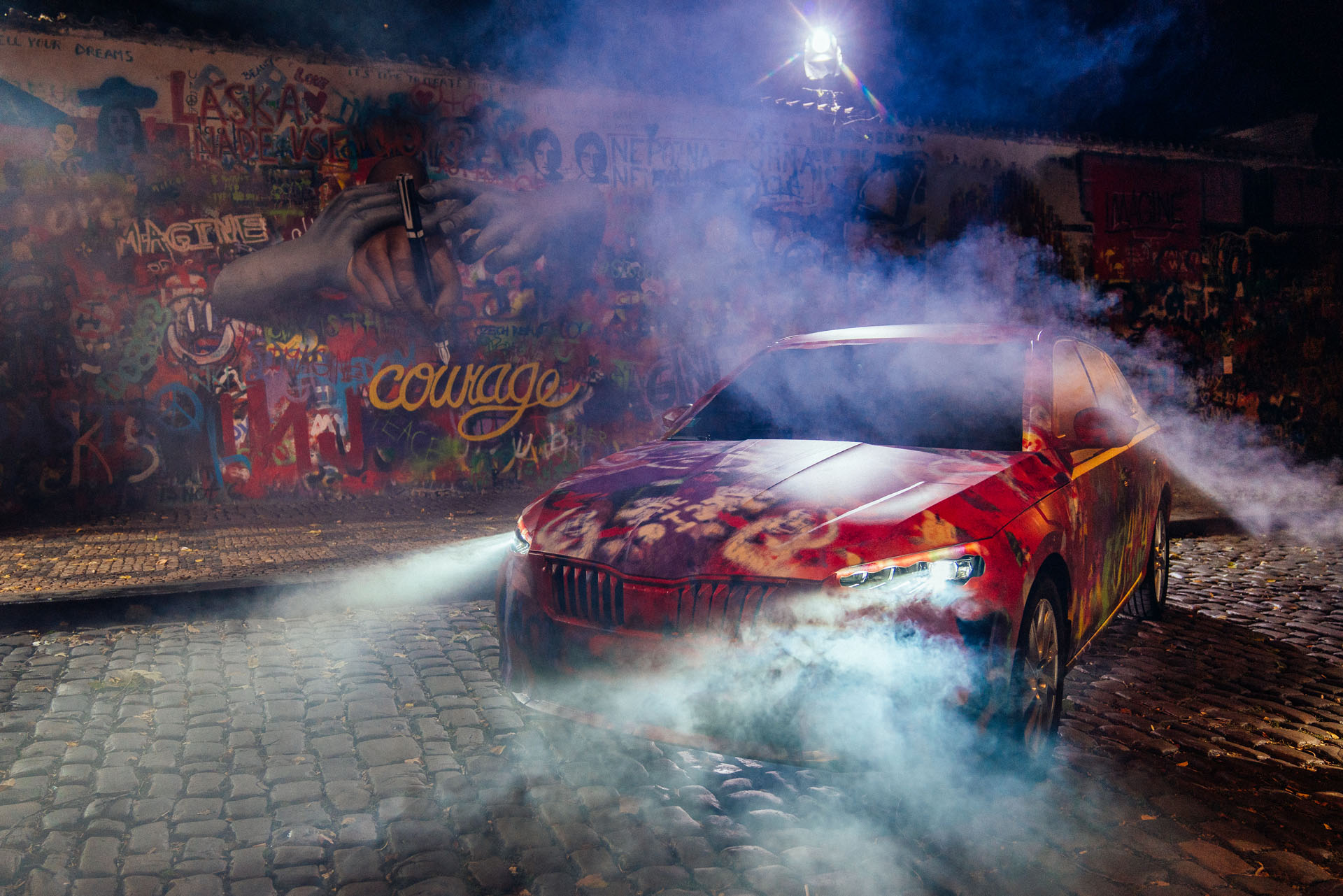 skoda-scala-camouflage-lennon-wall-front copy Watch 2019 Skoda Scala’s World Debut Live From Tel Aviv Right Here