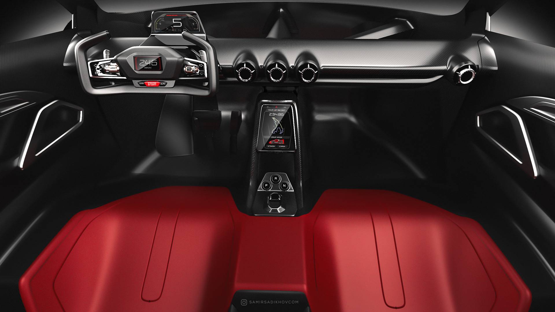 Ferrari F40 Tribute by Samir Sadikhov 17 Legendary Ferrari F40 Reimagined Using Brand’s Current Styling Cues