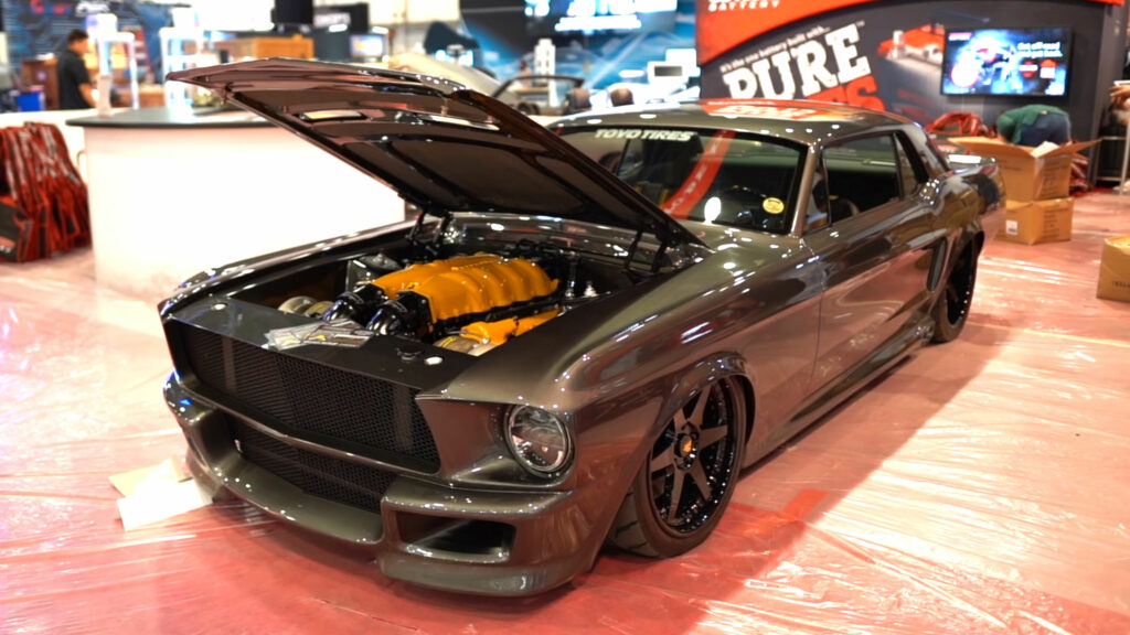  This 1968 Ford Mustang Has A Ferrari Twin-Turbo V8 Engine