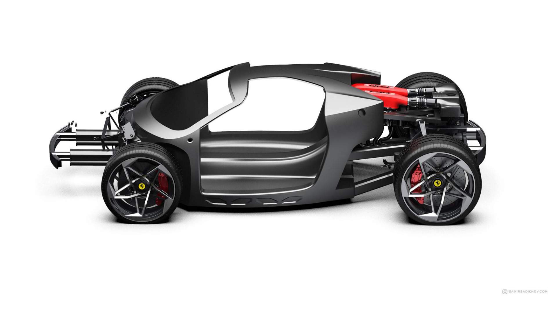 Ferrari F40 Tribute by Samir Sadikhov 16 Legendary Ferrari F40 Reimagined Using Brand’s Current Styling Cues